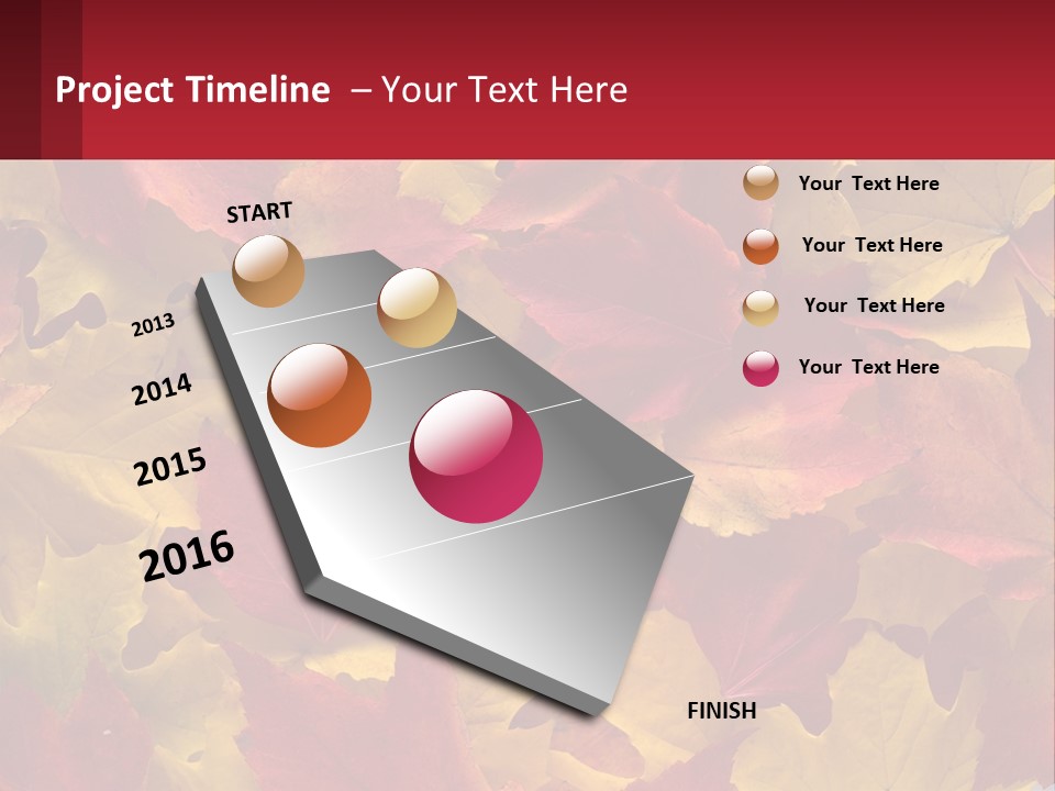 A Bunch Of Colorful Leaves On A White Background PowerPoint Template