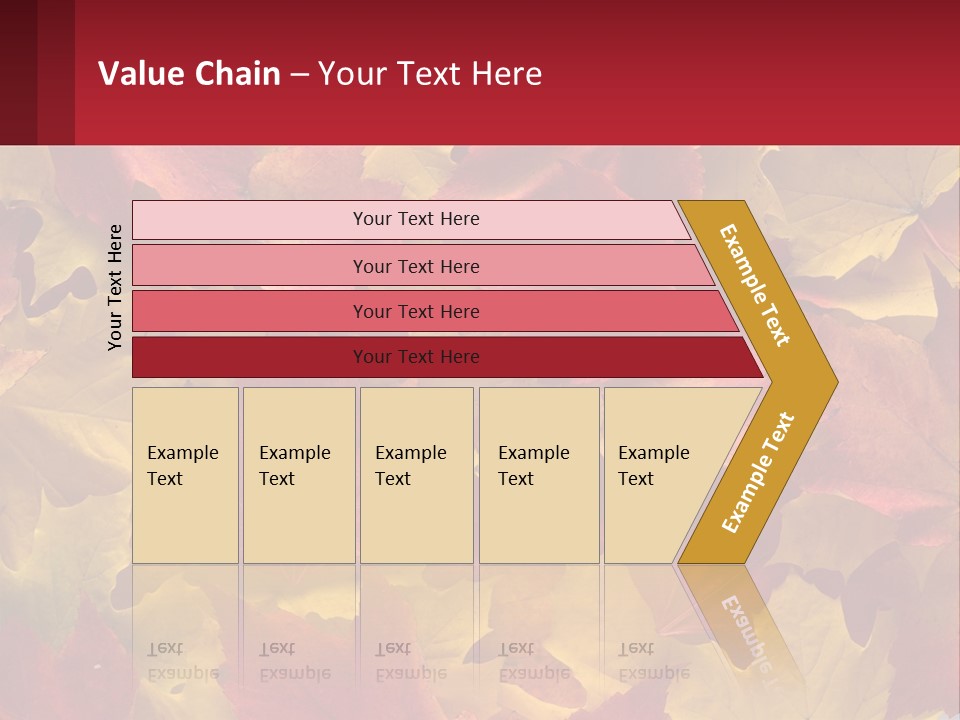 A Bunch Of Colorful Leaves On A White Background PowerPoint Template