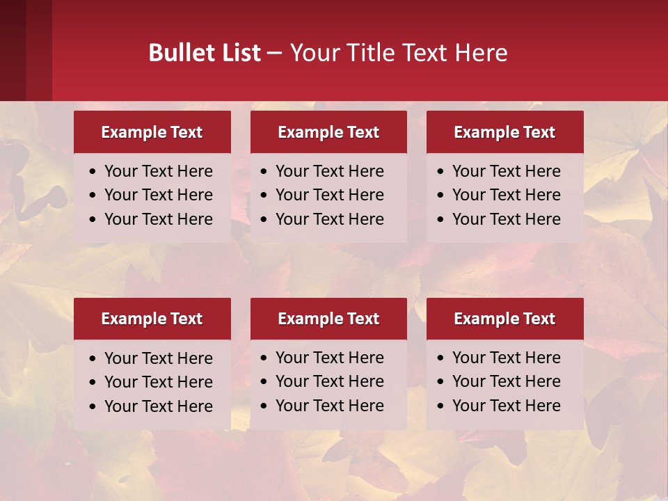 A Bunch Of Colorful Leaves On A White Background PowerPoint Template