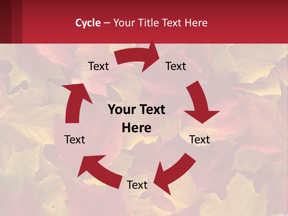 A Bunch Of Colorful Leaves On A White Background PowerPoint Template