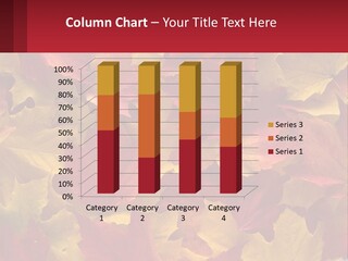 A Bunch Of Colorful Leaves On A White Background PowerPoint Template