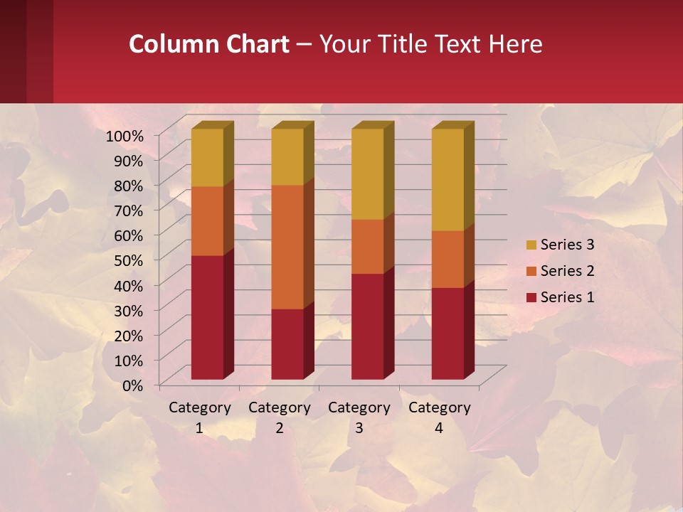A Bunch Of Colorful Leaves On A White Background PowerPoint Template