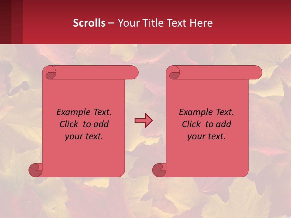 A Bunch Of Colorful Leaves On A White Background PowerPoint Template