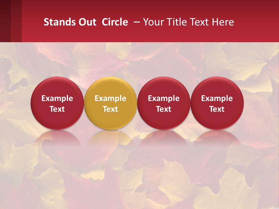 A Bunch Of Colorful Leaves On A White Background PowerPoint Template