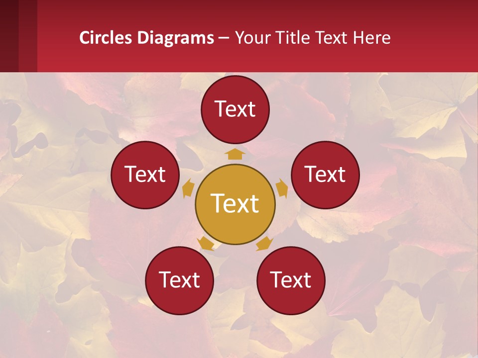 A Bunch Of Colorful Leaves On A White Background PowerPoint Template