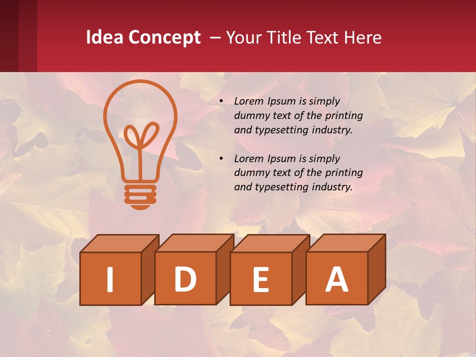 A Bunch Of Colorful Leaves On A White Background PowerPoint Template