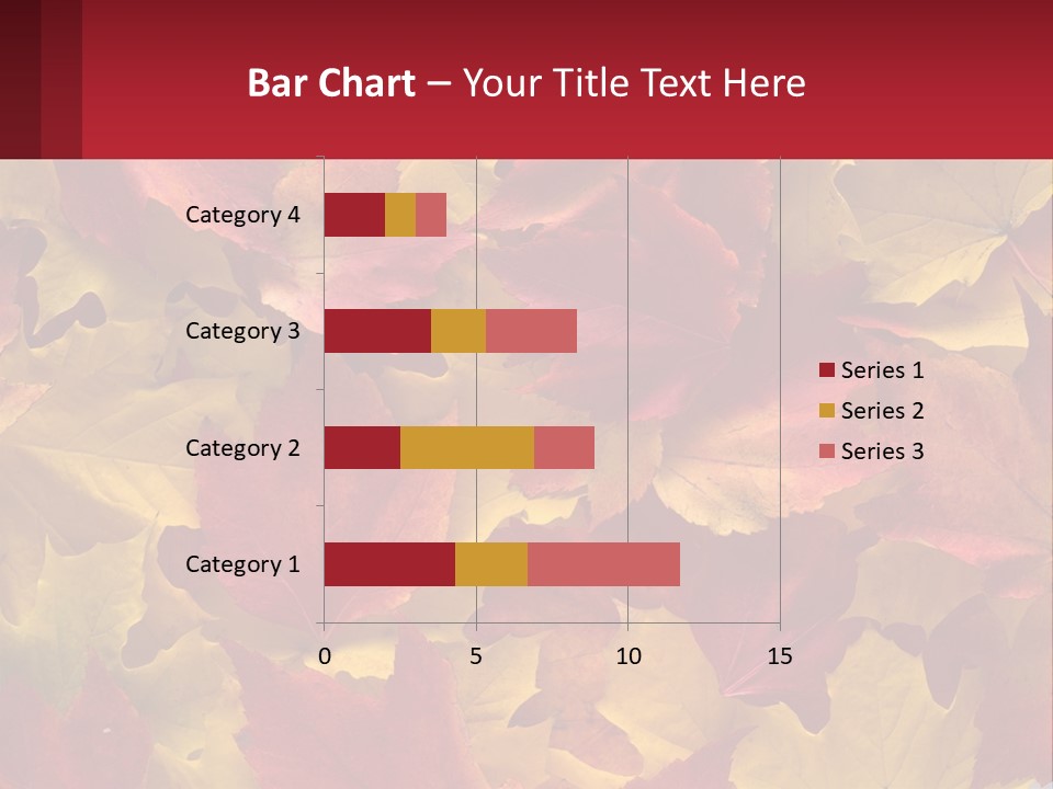 A Bunch Of Colorful Leaves On A White Background PowerPoint Template