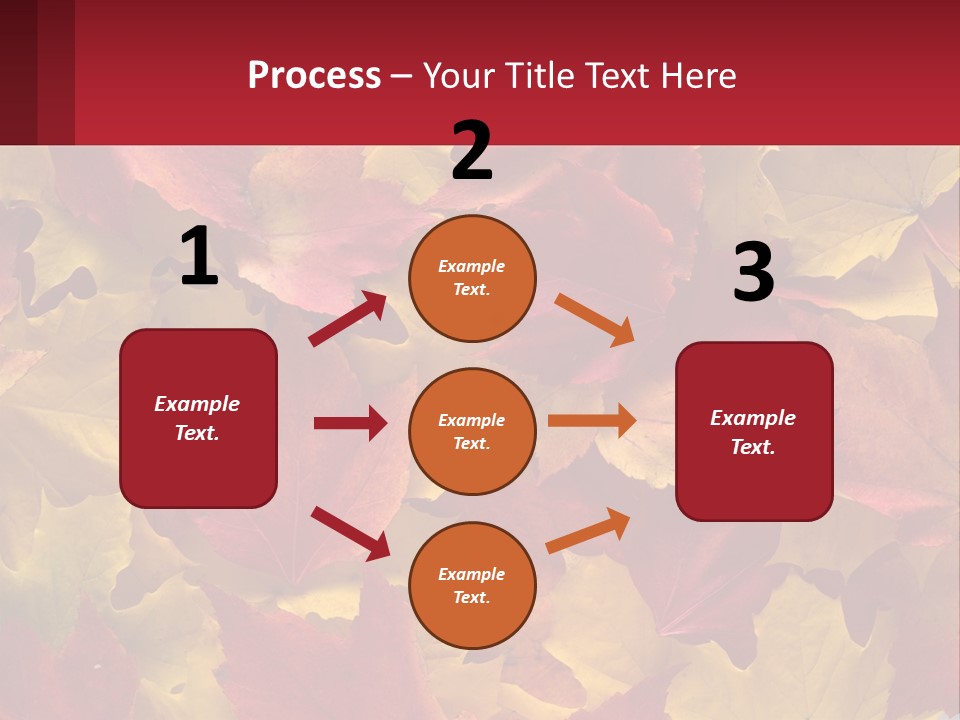 A Bunch Of Colorful Leaves On A White Background PowerPoint Template