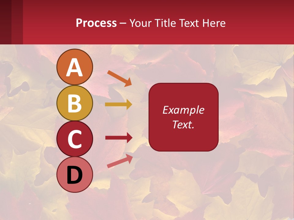 A Bunch Of Colorful Leaves On A White Background PowerPoint Template