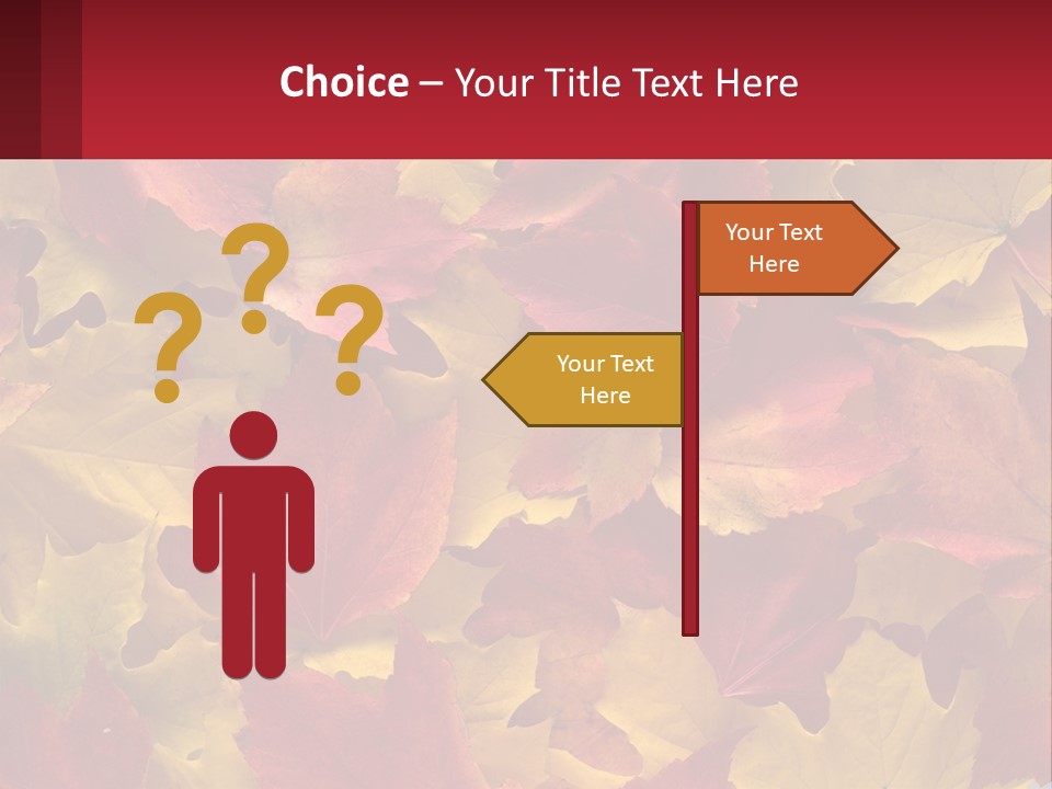 A Bunch Of Colorful Leaves On A White Background PowerPoint Template