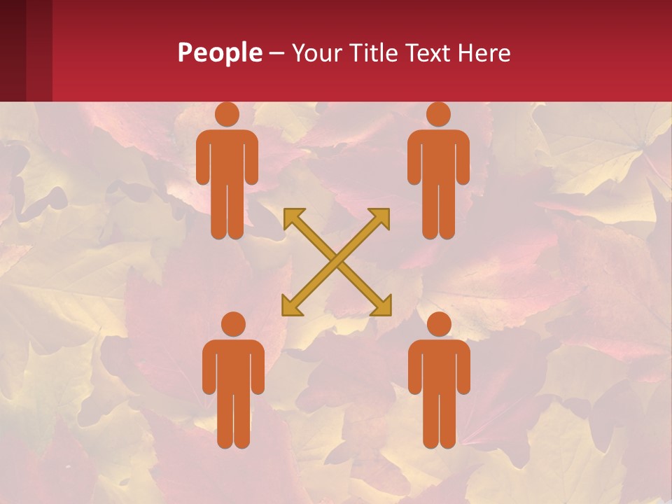 A Bunch Of Colorful Leaves On A White Background PowerPoint Template