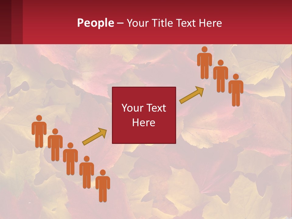 A Bunch Of Colorful Leaves On A White Background PowerPoint Template