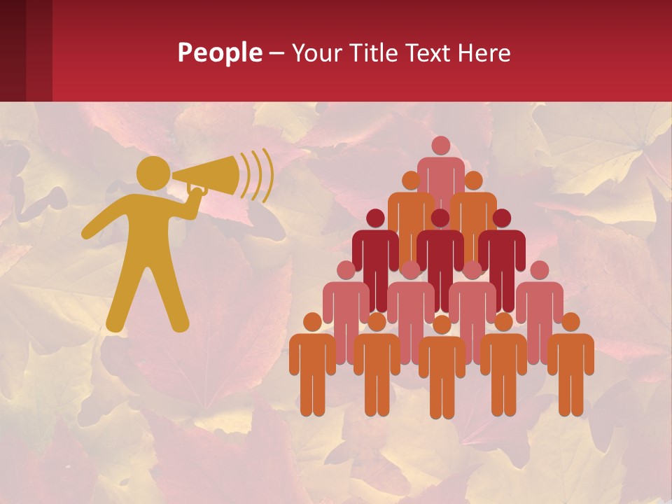 A Bunch Of Colorful Leaves On A White Background PowerPoint Template