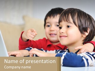 Finger Age Brother PowerPoint Template