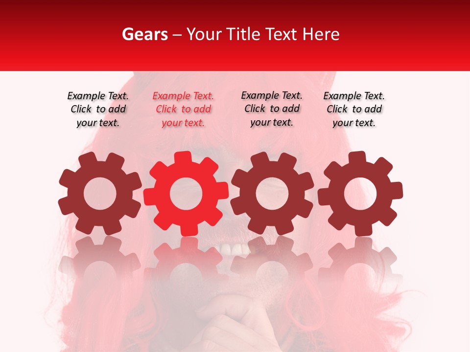 Sneer Evil Face PowerPoint Template