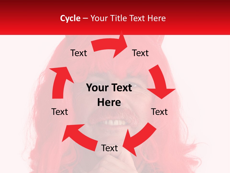 Sneer Evil Face PowerPoint Template