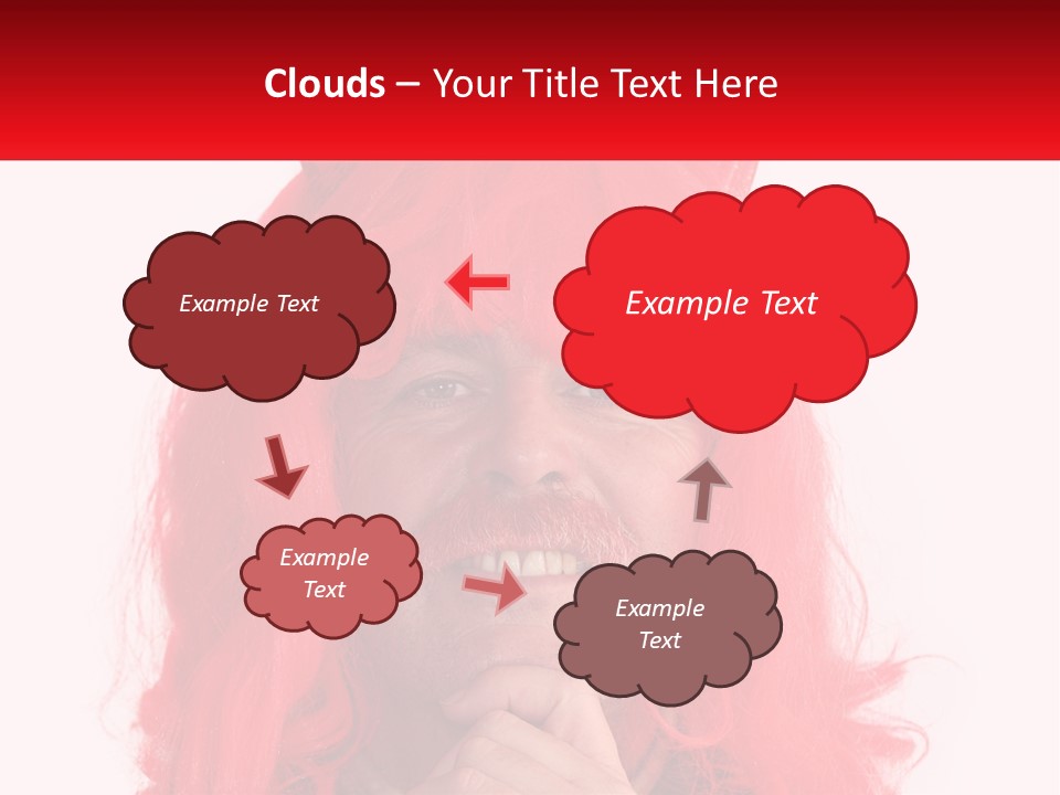 Sneer Evil Face PowerPoint Template