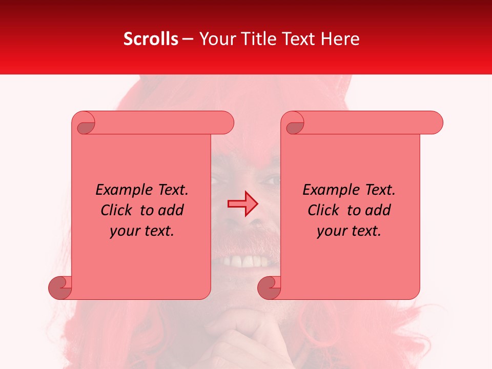 Sneer Evil Face PowerPoint Template