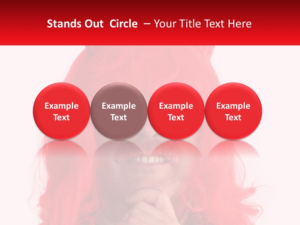 Sneer Evil Face PowerPoint Template