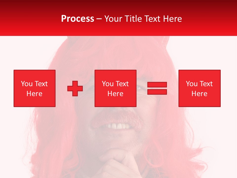 Sneer Evil Face PowerPoint Template
