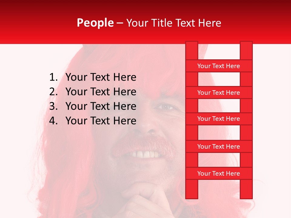 Sneer Evil Face PowerPoint Template