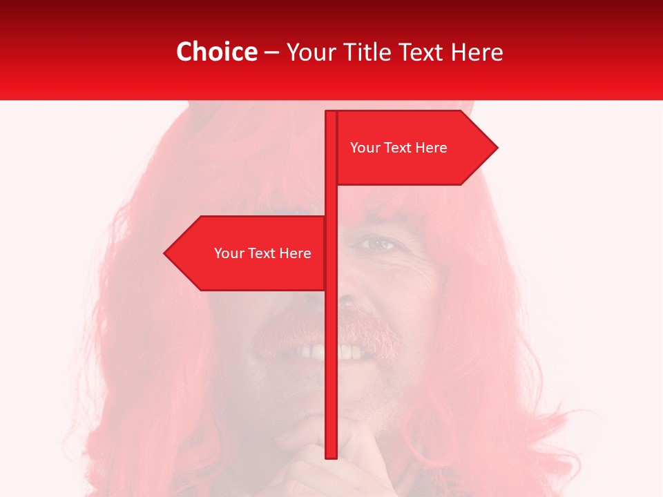 Sneer Evil Face PowerPoint Template