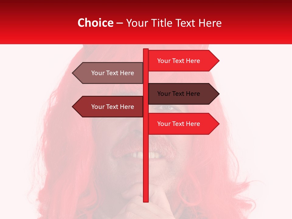 Sneer Evil Face PowerPoint Template