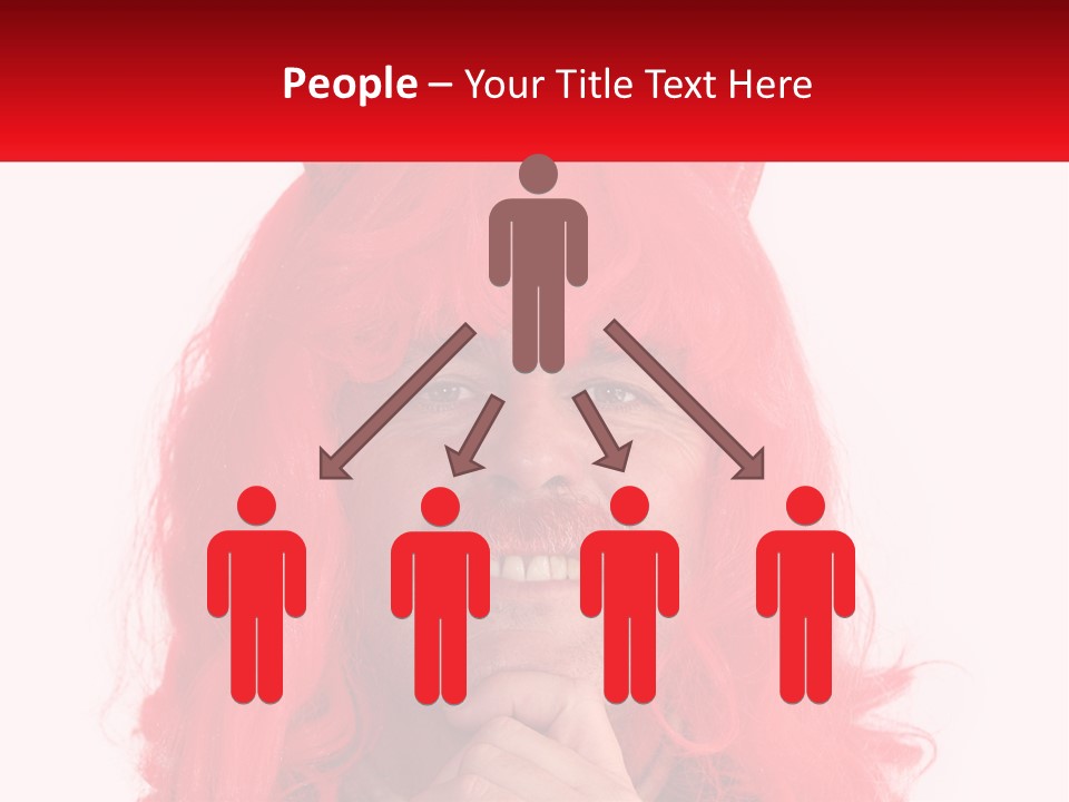 Sneer Evil Face PowerPoint Template