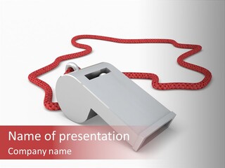 String Closeup Judge PowerPoint Template