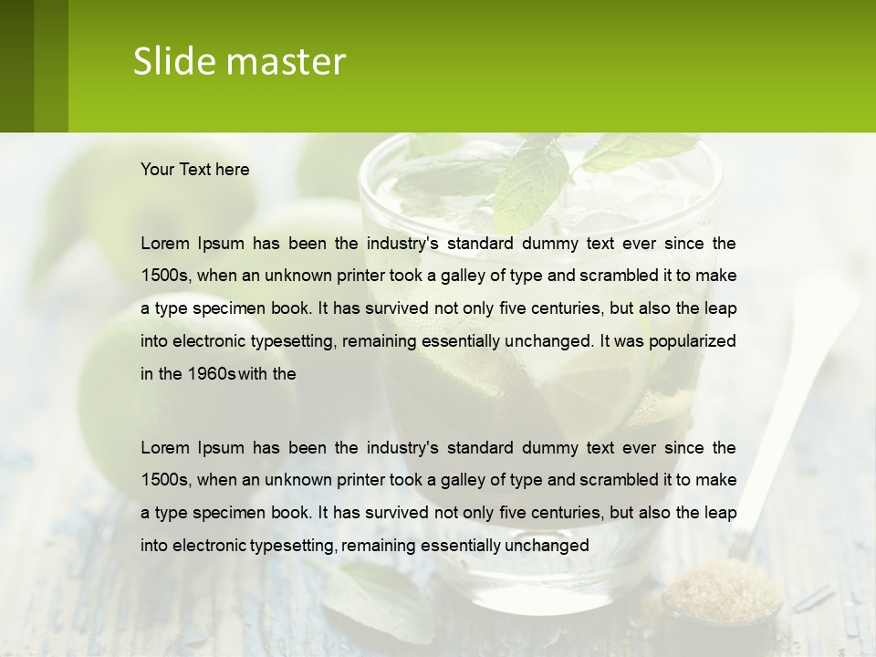 Alcoholic Horizontal Rum PowerPoint Template