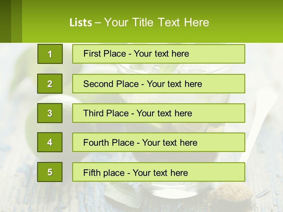 Alcoholic Horizontal Rum PowerPoint Template