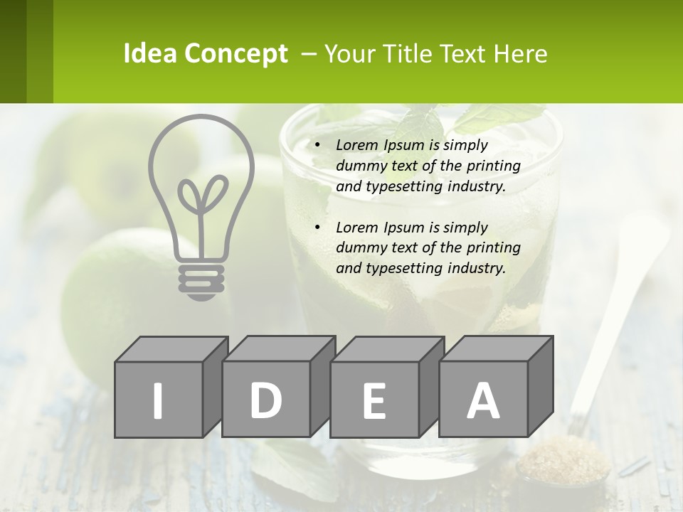 Alcoholic Horizontal Rum PowerPoint Template