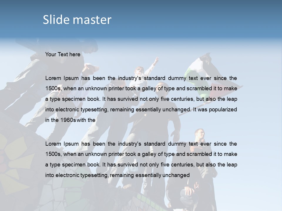 Boy Flag Child PowerPoint Template