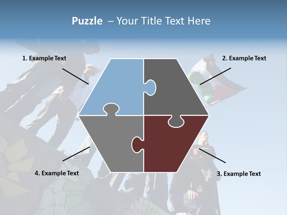 Boy Flag Child PowerPoint Template