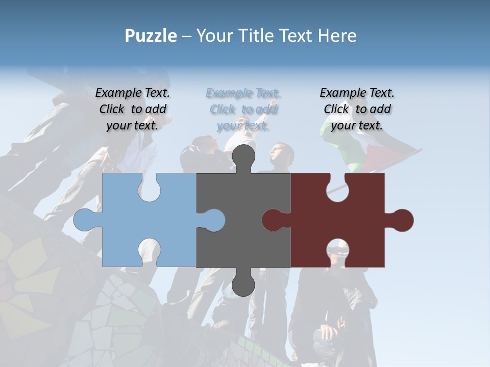 Boy Flag Child PowerPoint Template