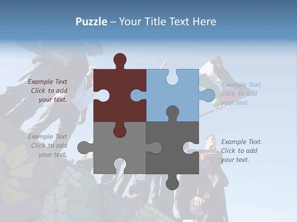 Boy Flag Child PowerPoint Template