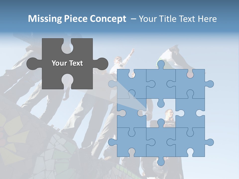 Boy Flag Child PowerPoint Template