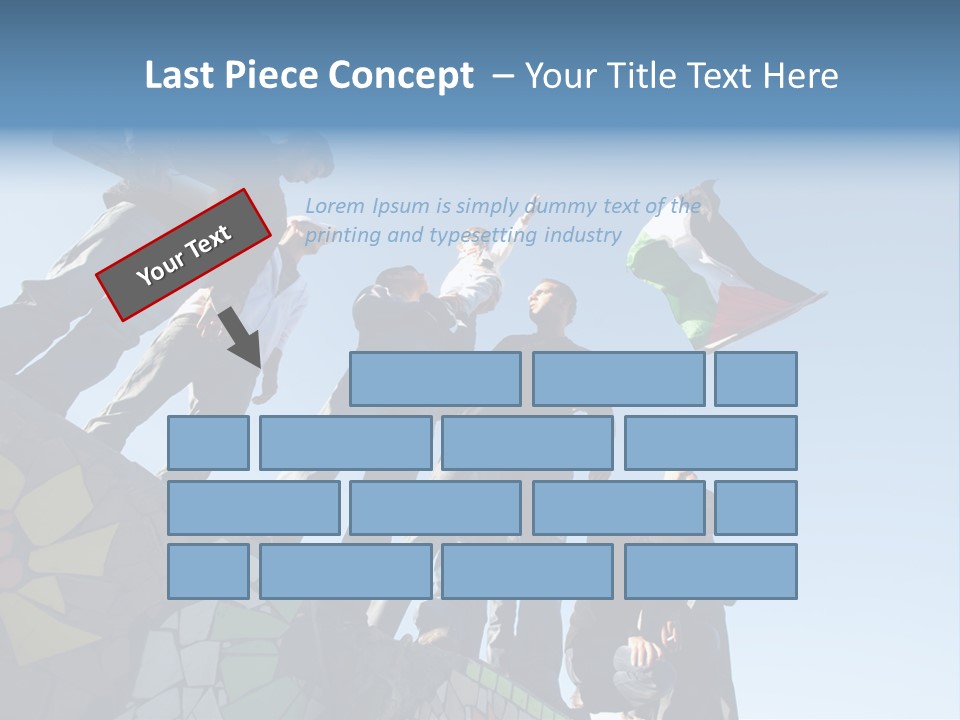 Boy Flag Child PowerPoint Template