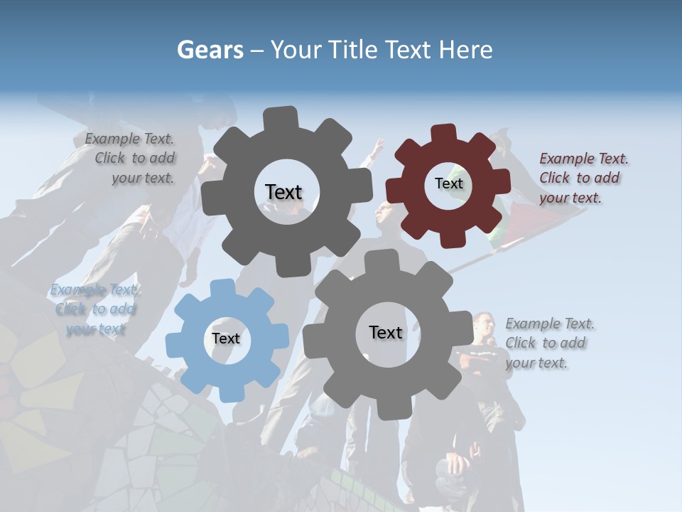 Boy Flag Child PowerPoint Template