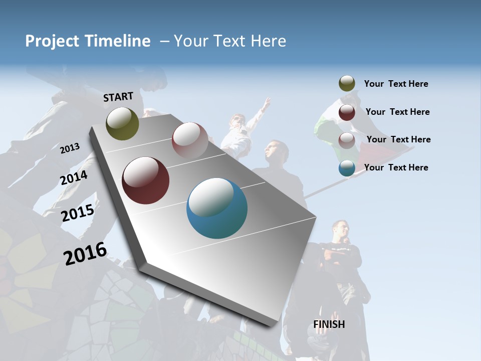 Boy Flag Child PowerPoint Template