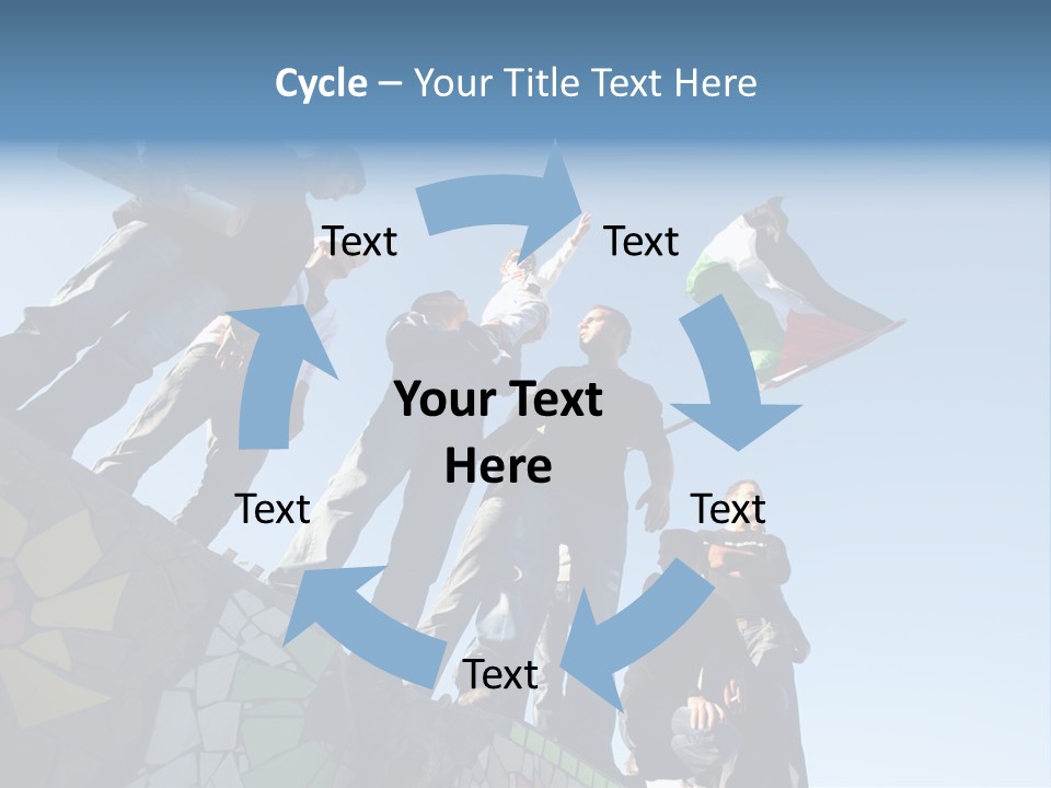 Boy Flag Child PowerPoint Template