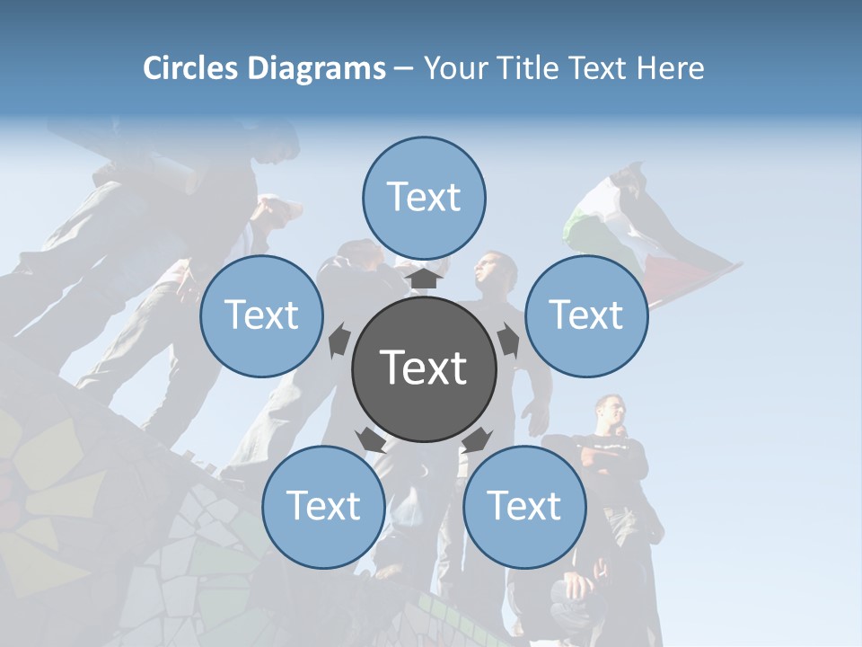 Boy Flag Child PowerPoint Template