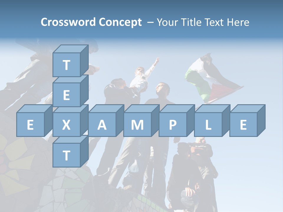 Boy Flag Child PowerPoint Template