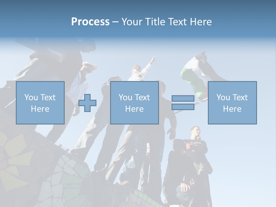 Boy Flag Child PowerPoint Template