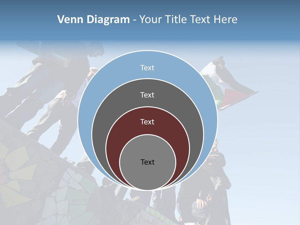 Boy Flag Child PowerPoint Template