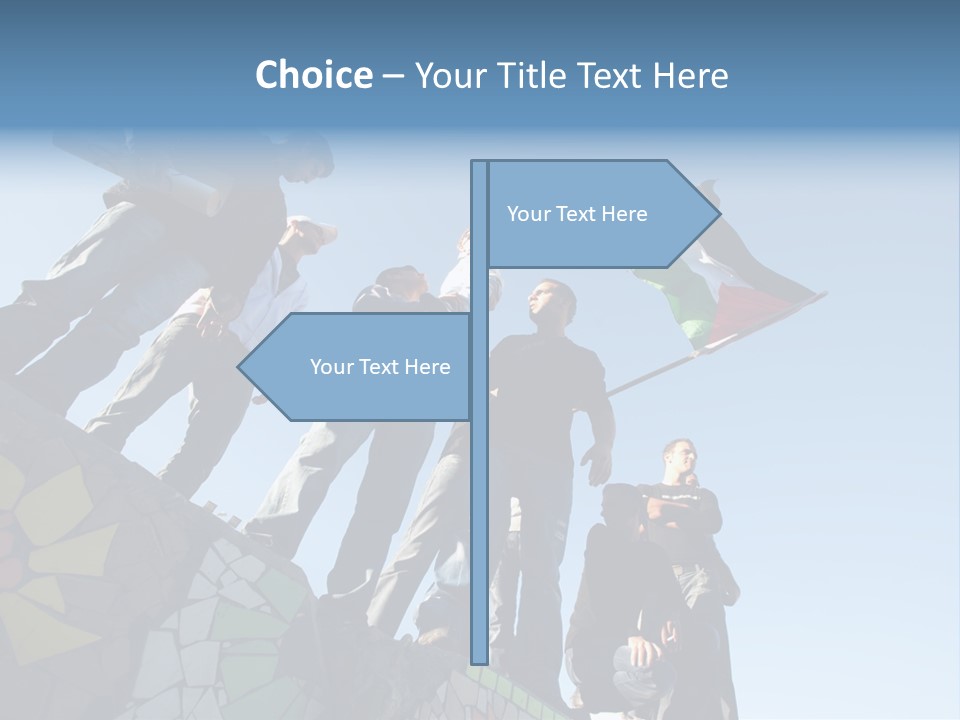 Boy Flag Child PowerPoint Template