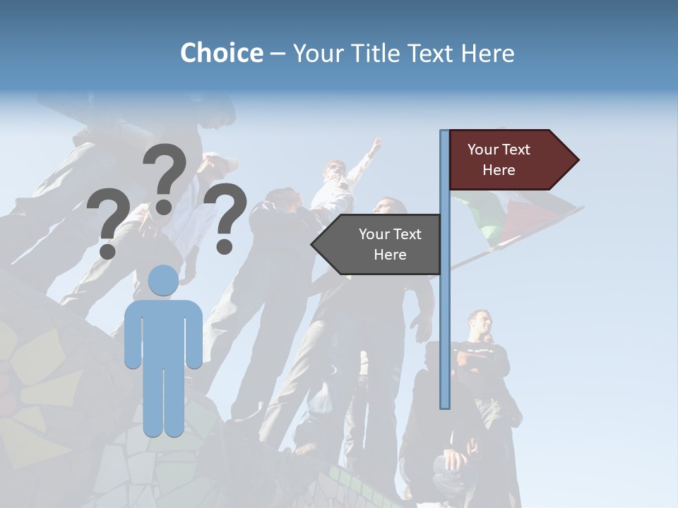 Boy Flag Child PowerPoint Template