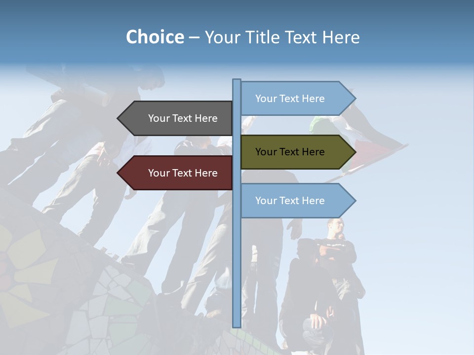 Boy Flag Child PowerPoint Template