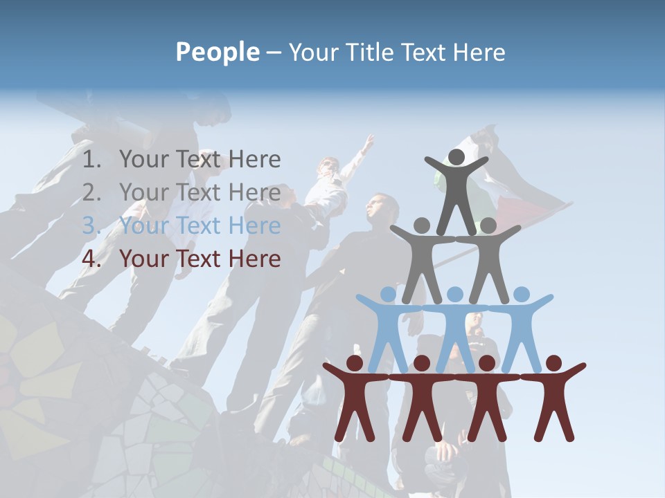 Boy Flag Child PowerPoint Template