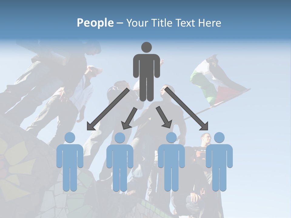 Boy Flag Child PowerPoint Template